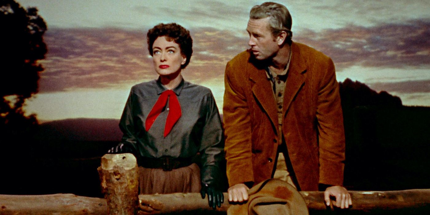 Joan Crawford and Sterling Hayden in Johnny Guitar