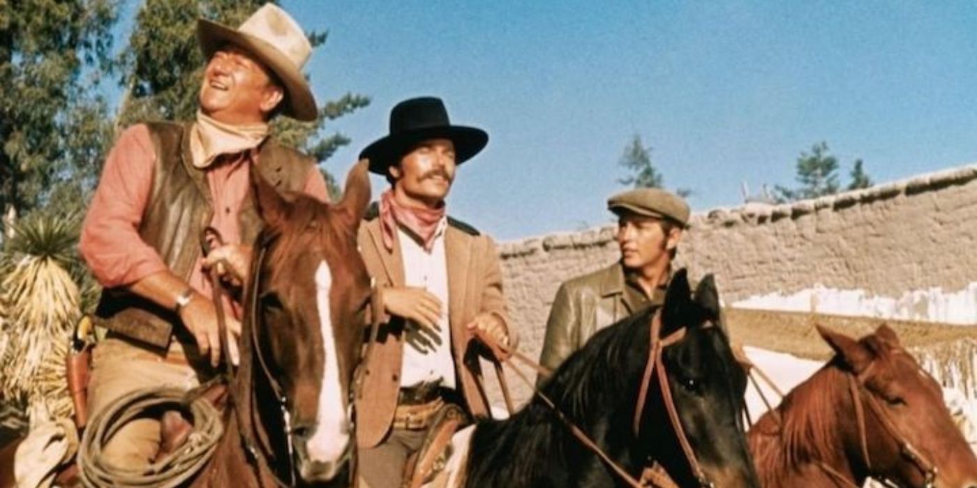 John Wayne riding his horse, Dollor, in Big Jake. 