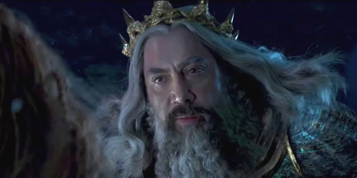 Javier Bardem as King Triton in 'The Little Mermaid' 2023