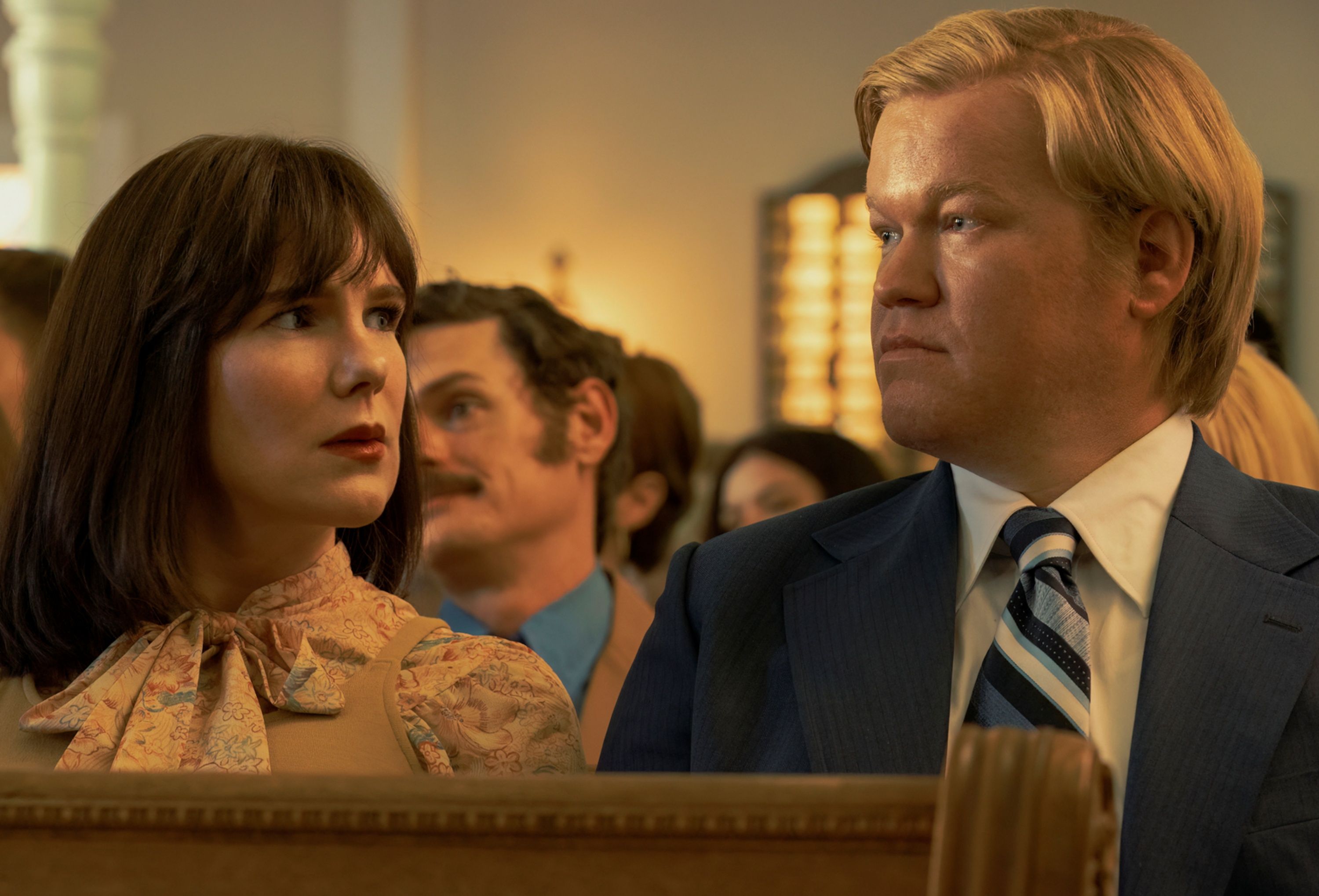 Lily Rabe as Betty Gore and Jesse Plemons as Allan Gore in Love & Death