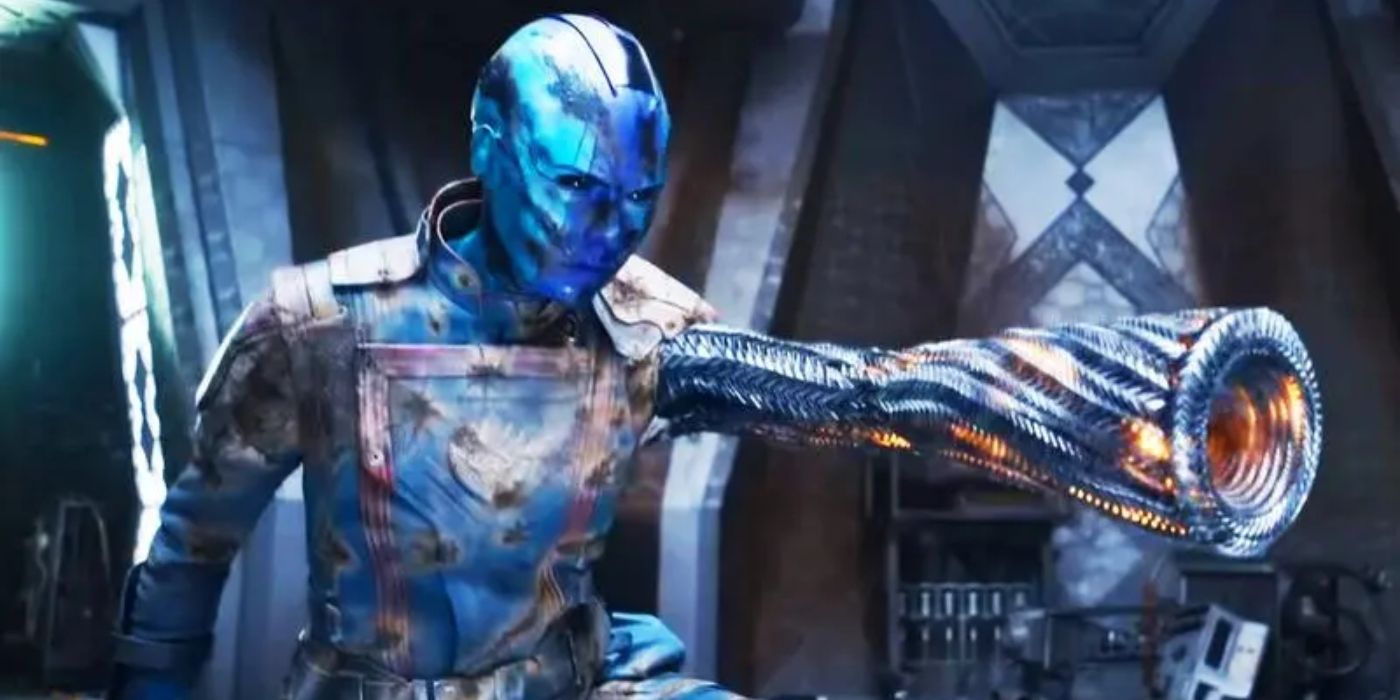 Nebula with her new arm in Guardians of the Galaxy Vol. 3.
