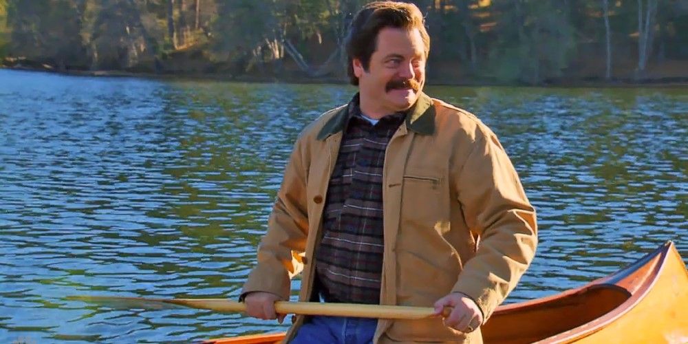 Nick Offerman as Ron Swanon on the 'Parks and Recreation' finale