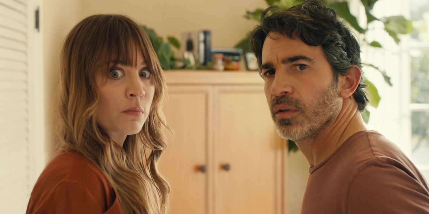 Kaley Cuoco as Ava and Chris Messina as Nathan in 'Based on a True Story'