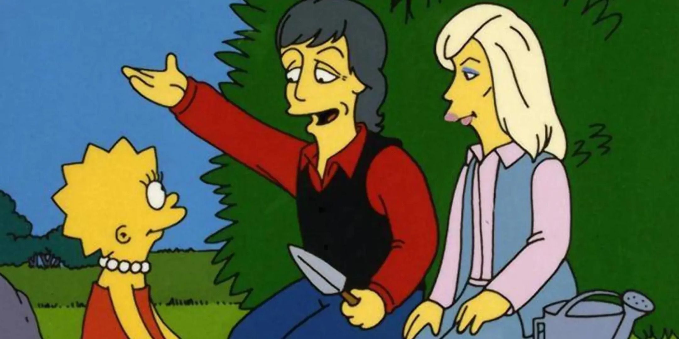 Paul McCartney, Linda McCartney, and Lisa Simpson on The Simpsons