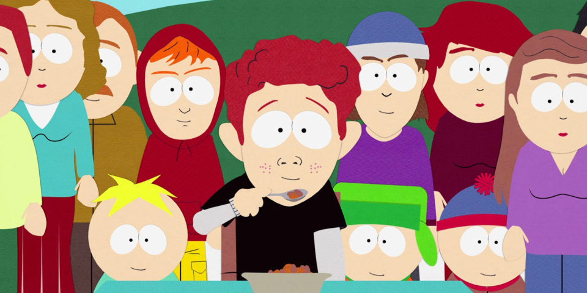 Scott Tenorman eating chili in South Park