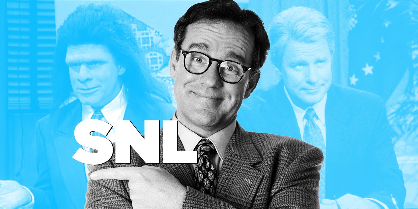 Former Saturday Night Live cast member Phil Hartman with some of his best-known characters