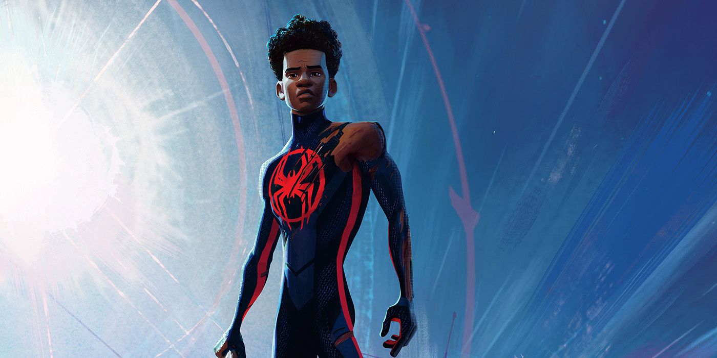 Miles Morales, voiced by Shameik Moore, in Spider-Man: Across the Spider-Verse