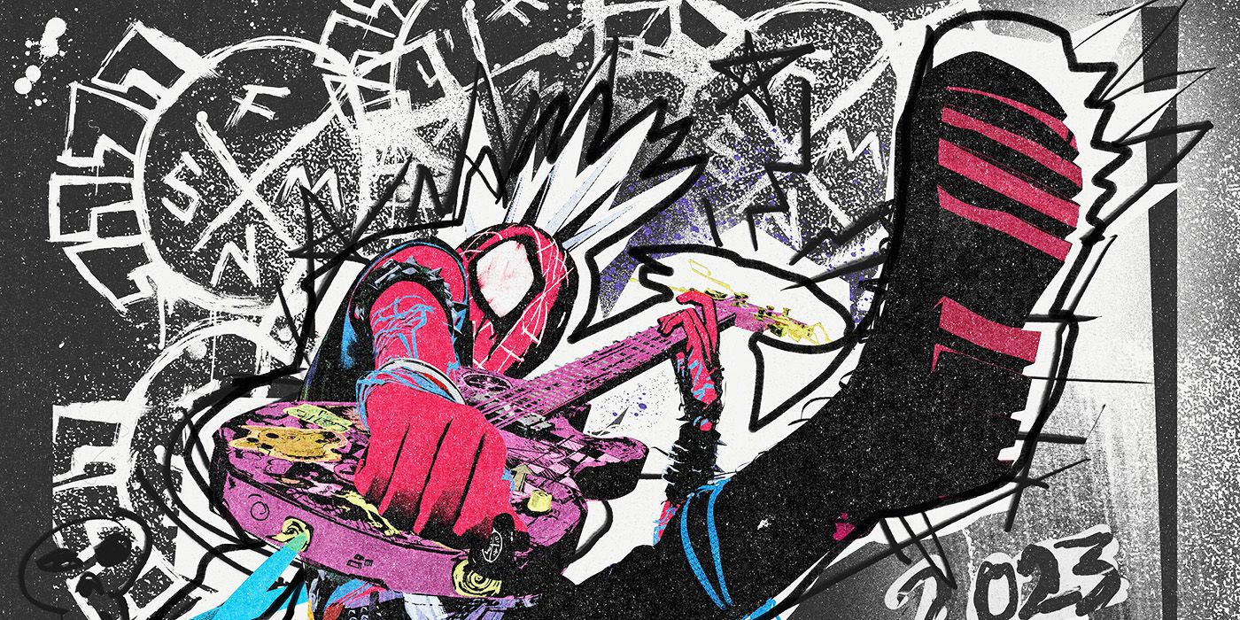 Spider-Punk on the poster for 'Spider-Man: Across the Spider-Verse'