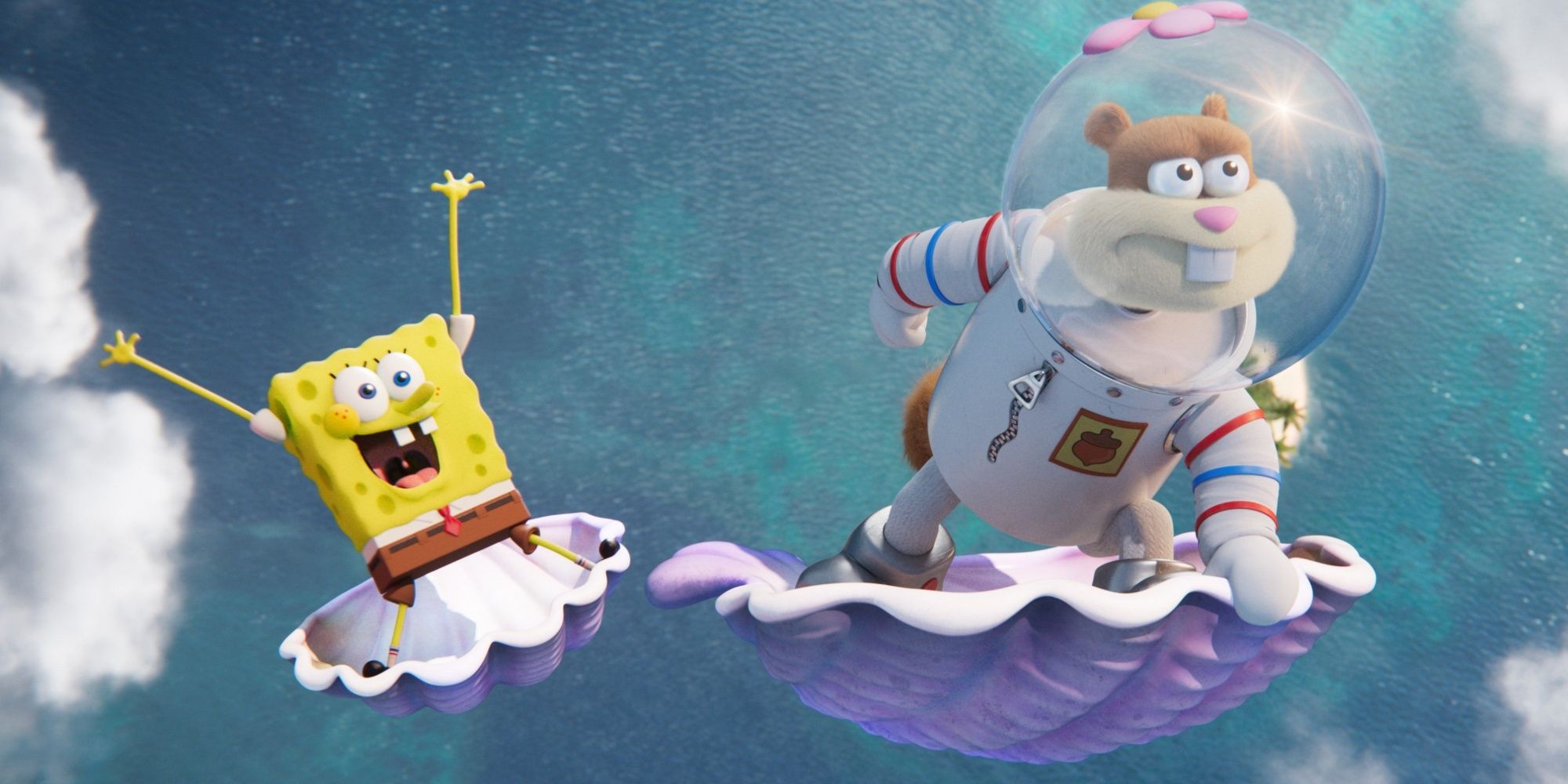 SpongeBob SquarePants and Sandy Cheeks in Saving Bikini Bottom: The Sandy Cheeks Movie