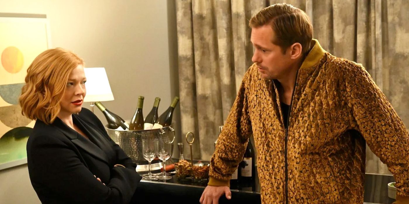 Successione-Sarah-Snook-Alexander-Skarsgård
