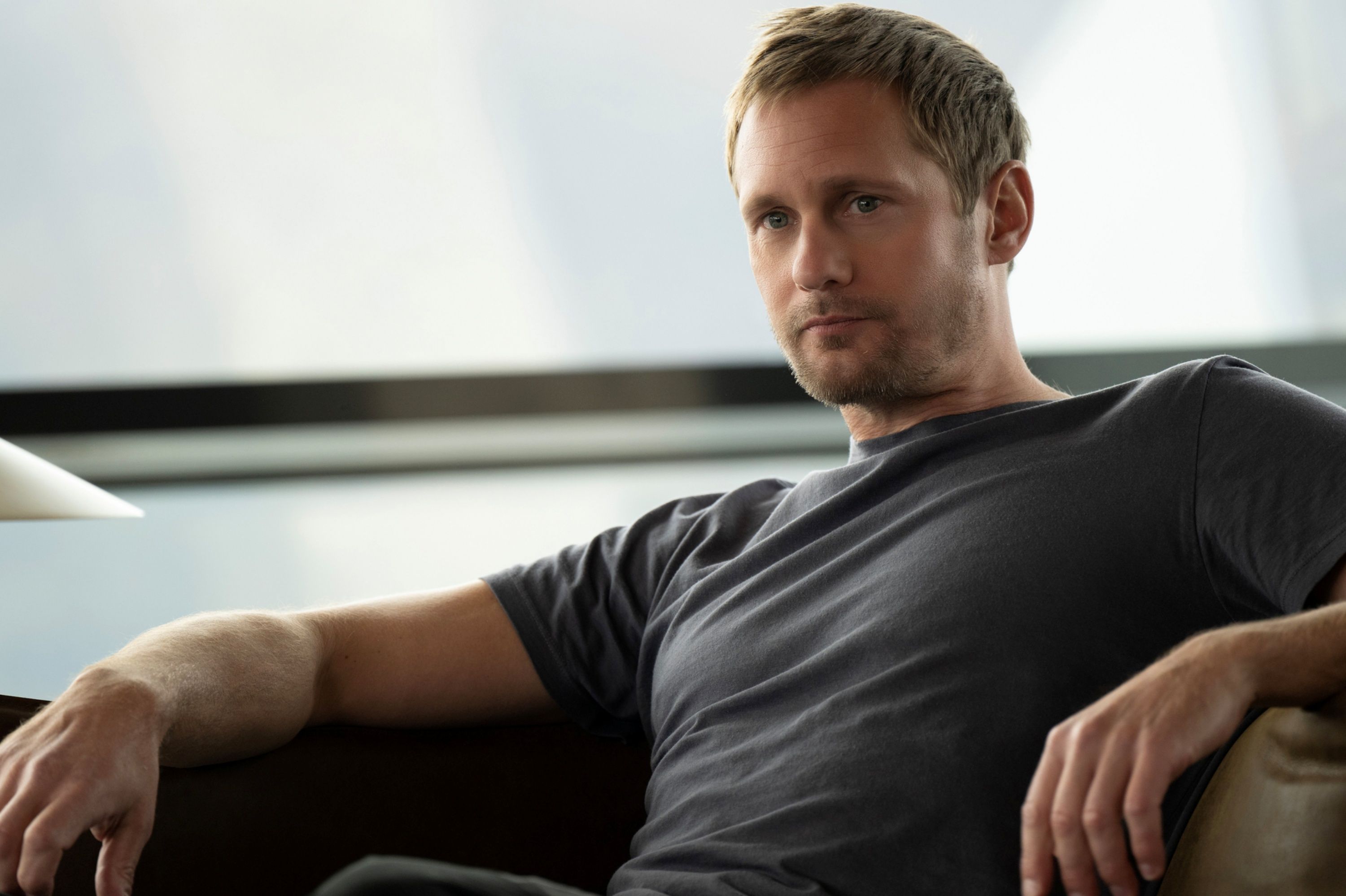 Alexander Skarsgard as tech billionaire Lukas Matsson in Season 4 of Succession