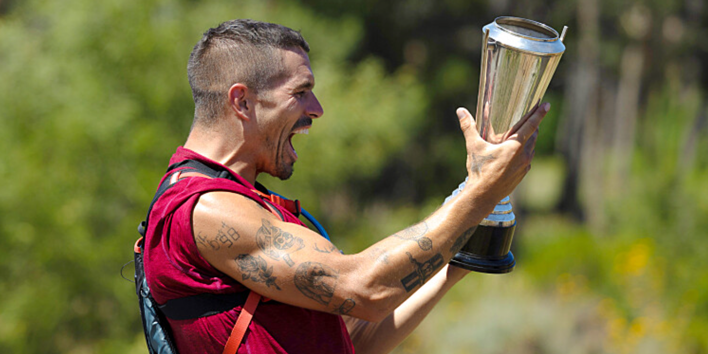 The Challenge: World Championship - Jordan cheers with his trophy