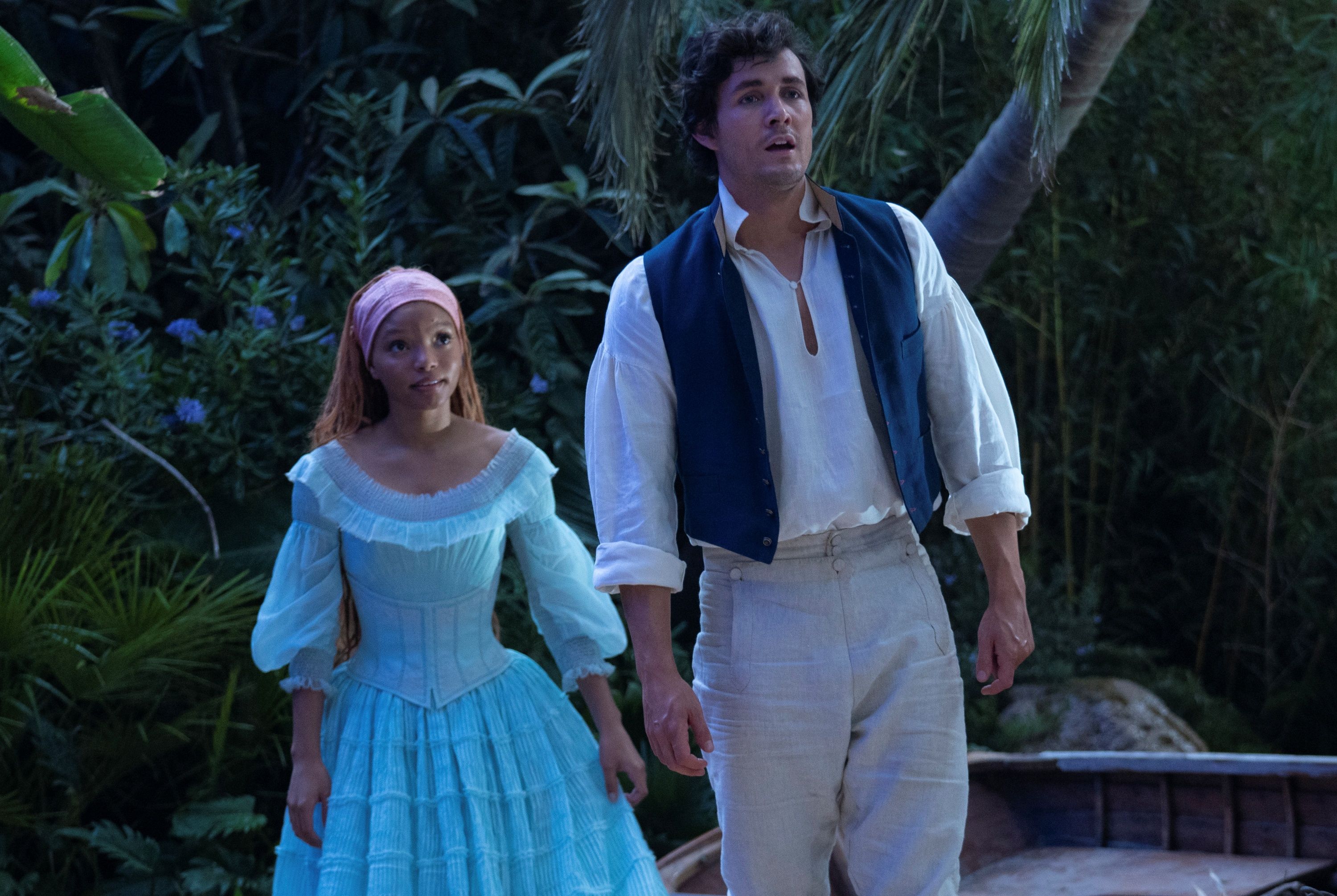 Halle Bailey as Ariel and Jonah Hauer-King as Prince Eric in The Little Mermaid