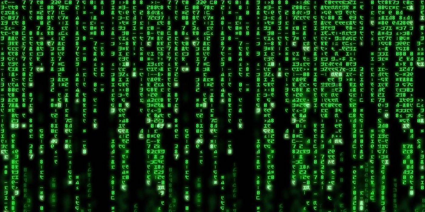 The digital rain effect in the opening credits of The Matrix