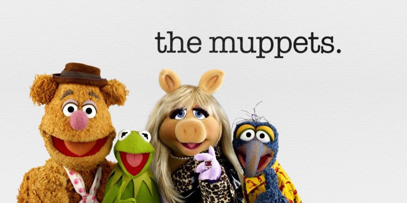Kermit, Fozzie, Piggy, and Gonzo on a poster for 2015's 'The Muppets.