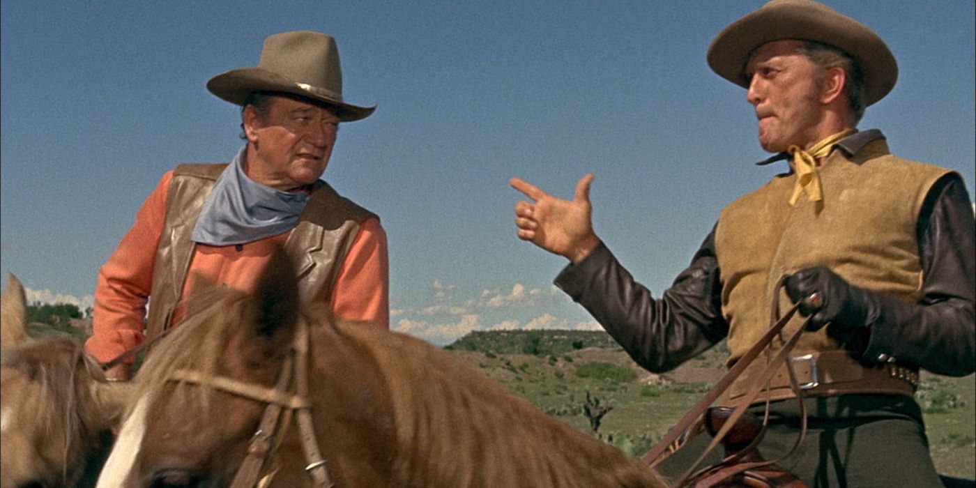 John Wayne et Kirk Douglas dans The War Wagon