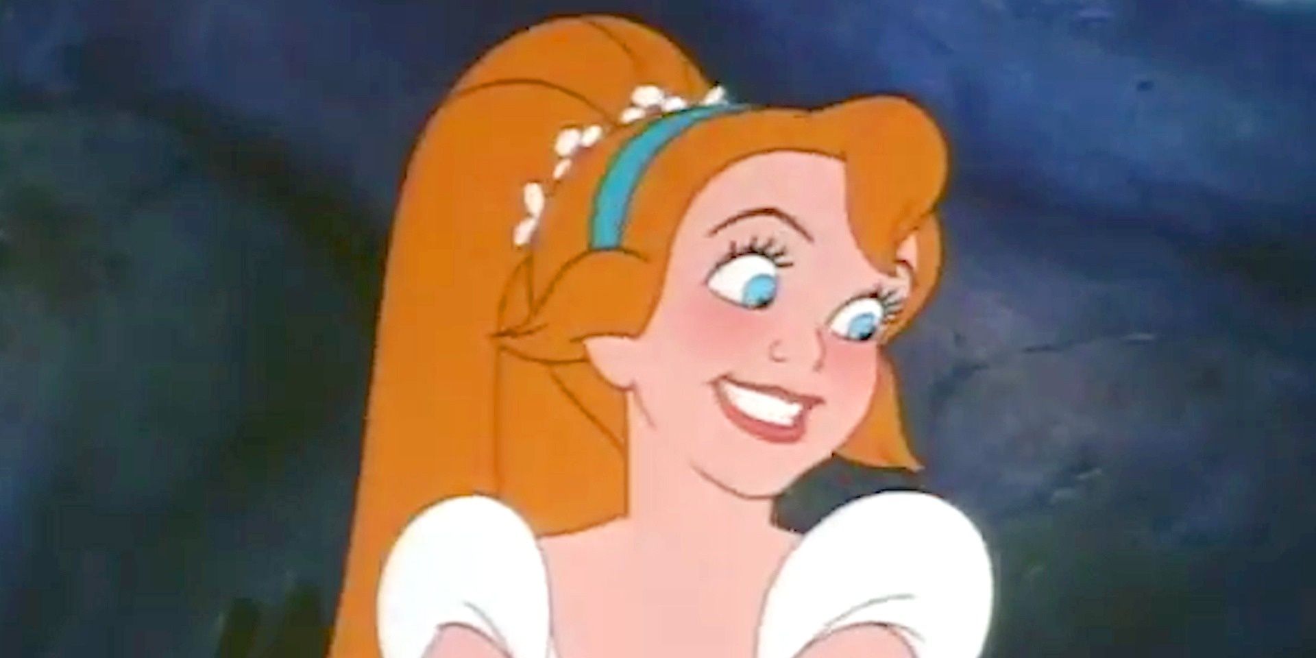 Thumbelina smiling awkwardly