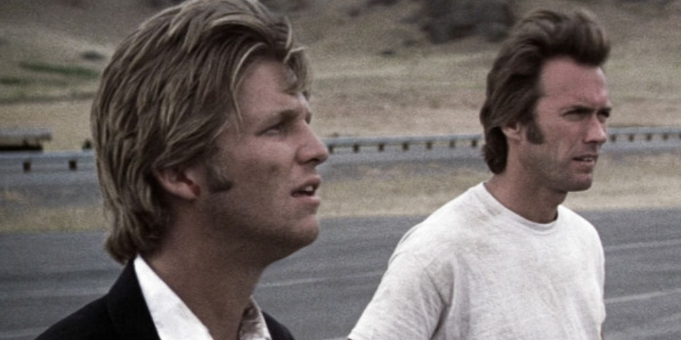Jeff Bridges as Lightfoot and Clint Eastwood as Thunderbolt in the 1974 film, 'Thunderbolt and 'Lightfoot.' 