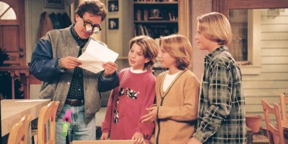 Tim Allen as Tim Taylor and his sons on 'Home Improvement'