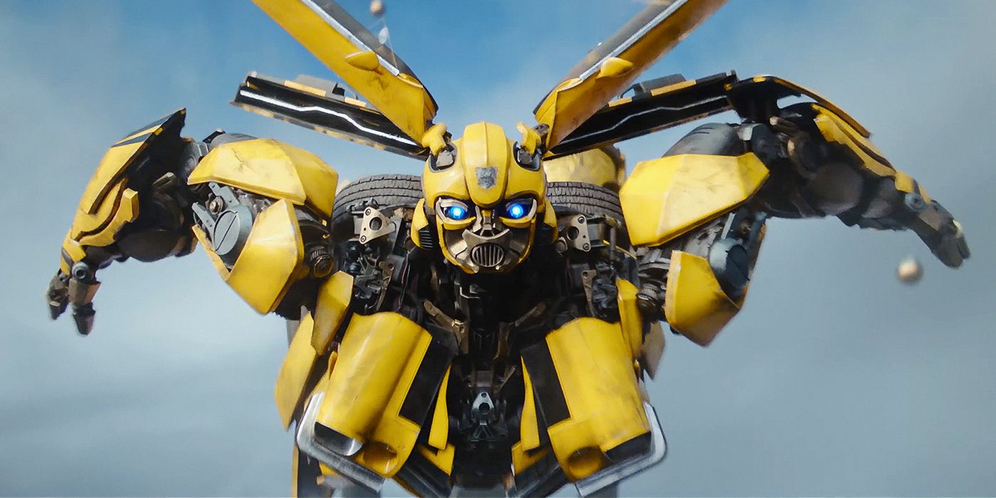 Autobot Bumblebee ready for action, as seen in the upcoming 'Transformers: Rise of the Beasts'