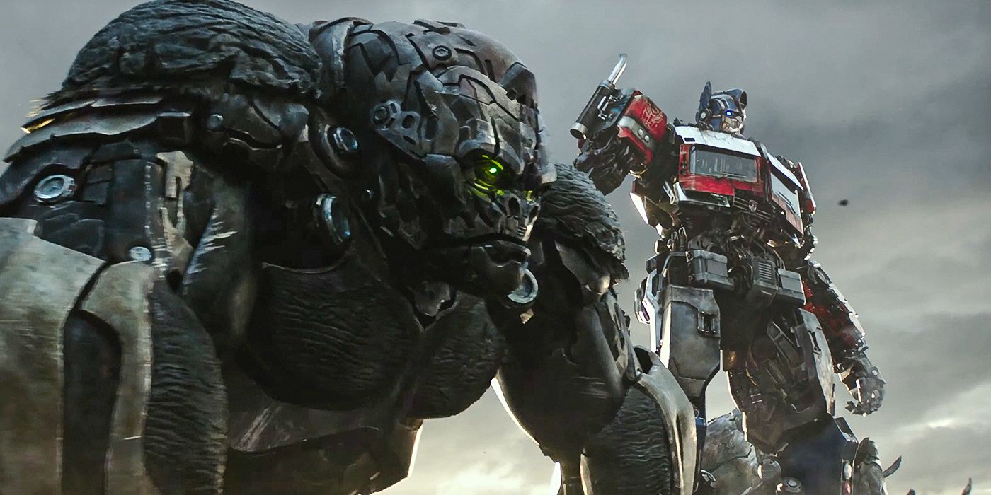 Optimus Prime and Optimus Primal in 'Transformers: Rise of the Beasts'