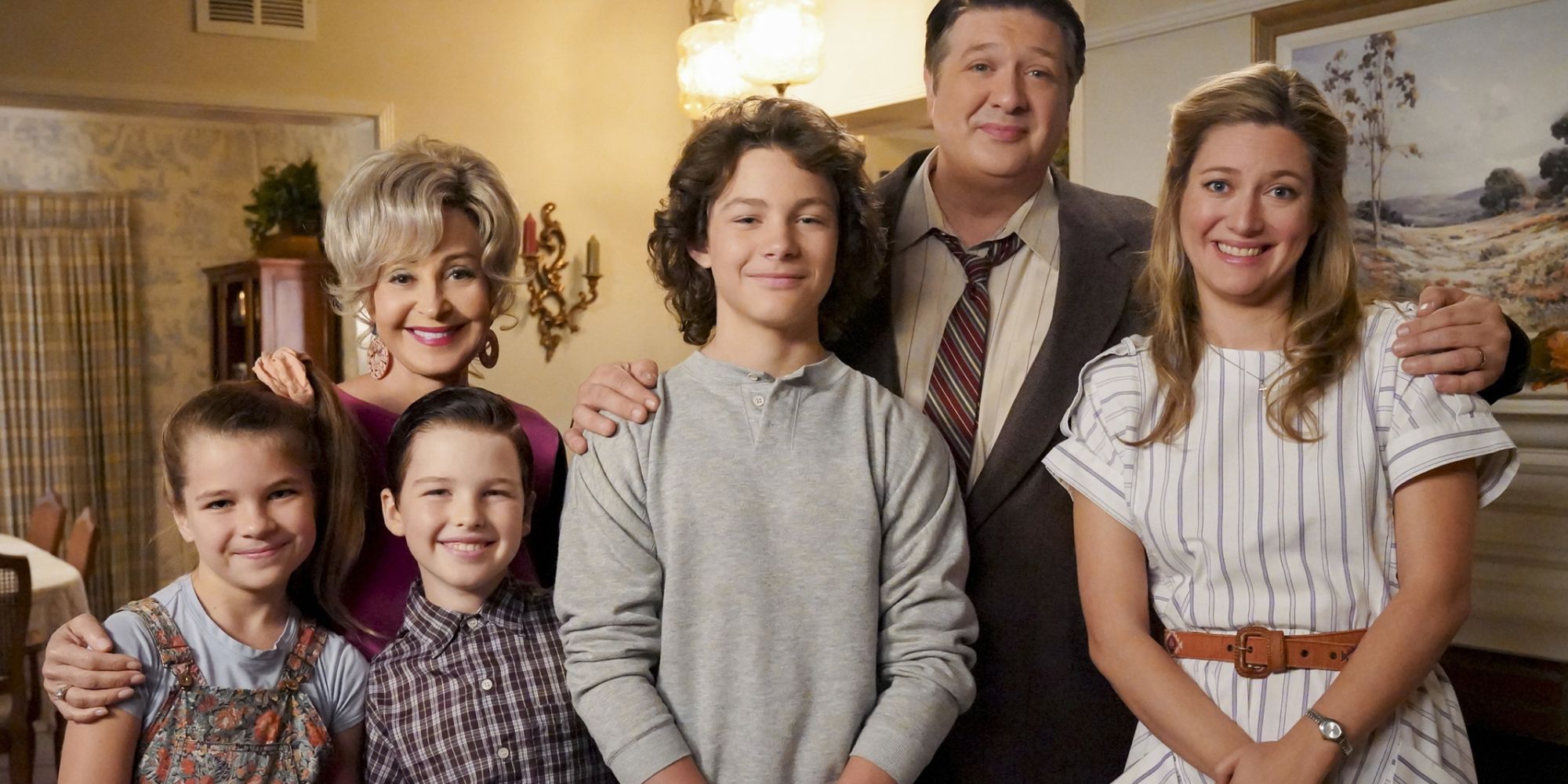 Meemaw, Missy, Sheldon, Georgie, George, and Mary in 'Young Sheldon'