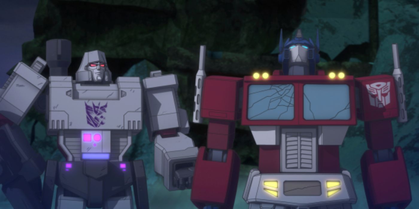 Megatron and Optimus Prime in 'Transformers: Titans Return'