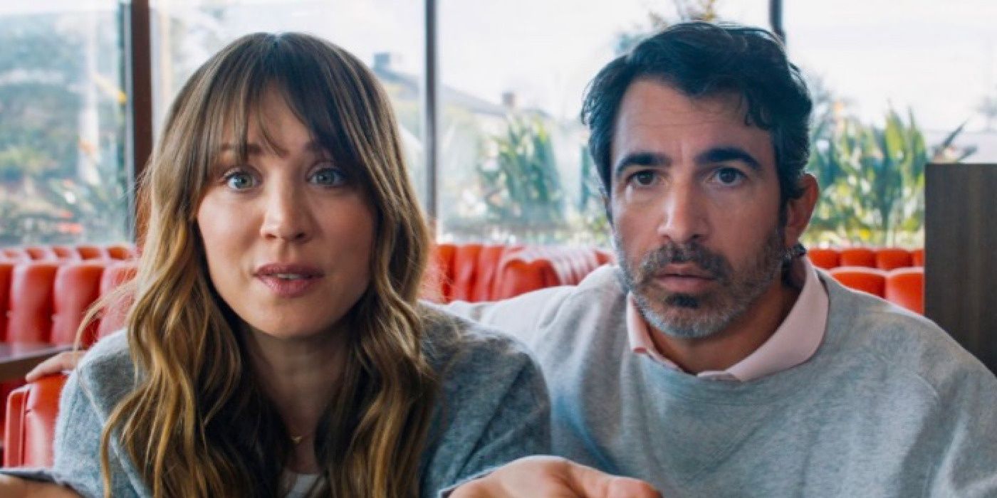 Kaley Cuoco and Chris Messina in Based on a True Story. 