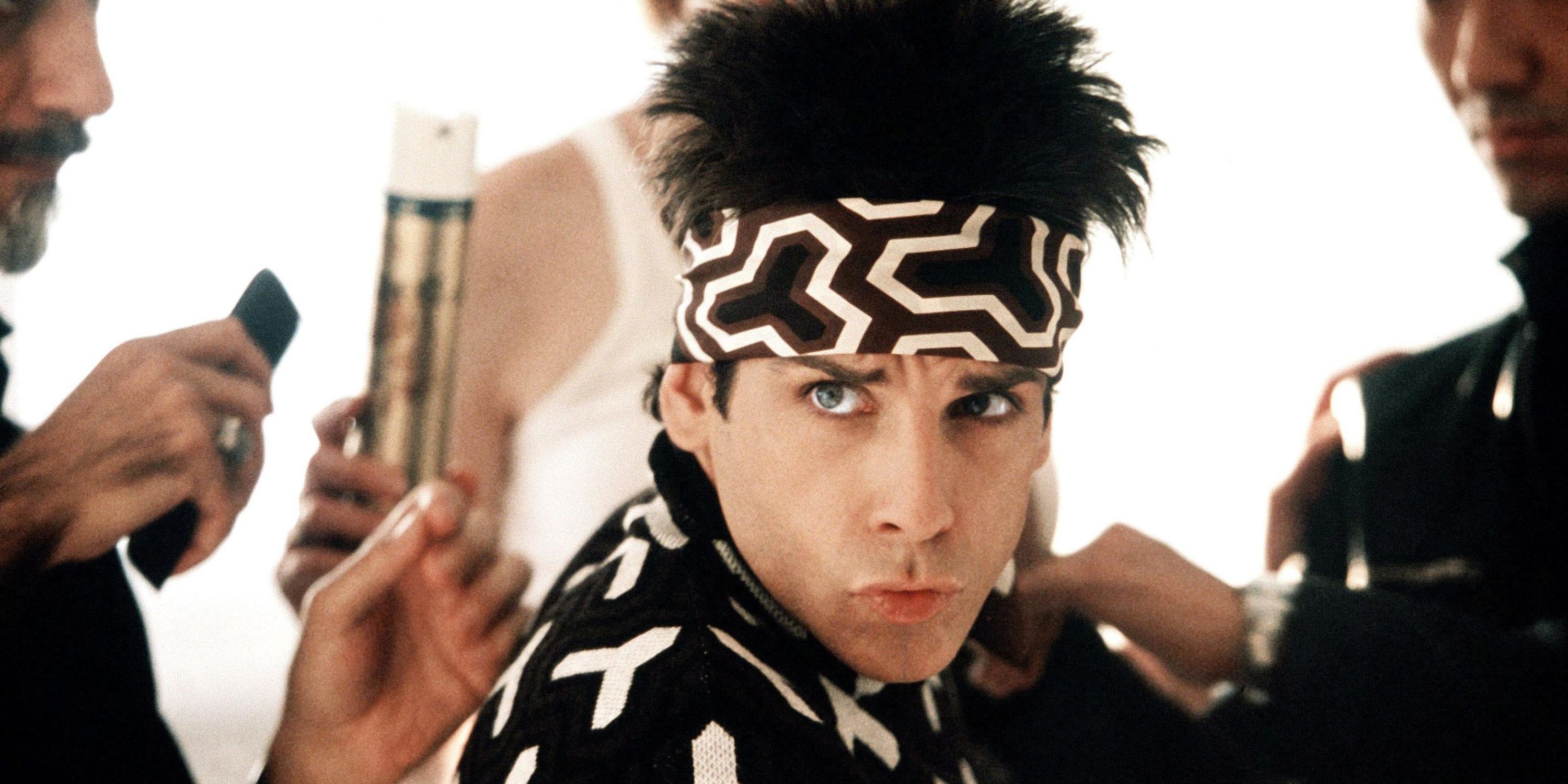 Ben Stiller in Zoolander as Derek Zoolander performing his trademark "Blue Steel" look