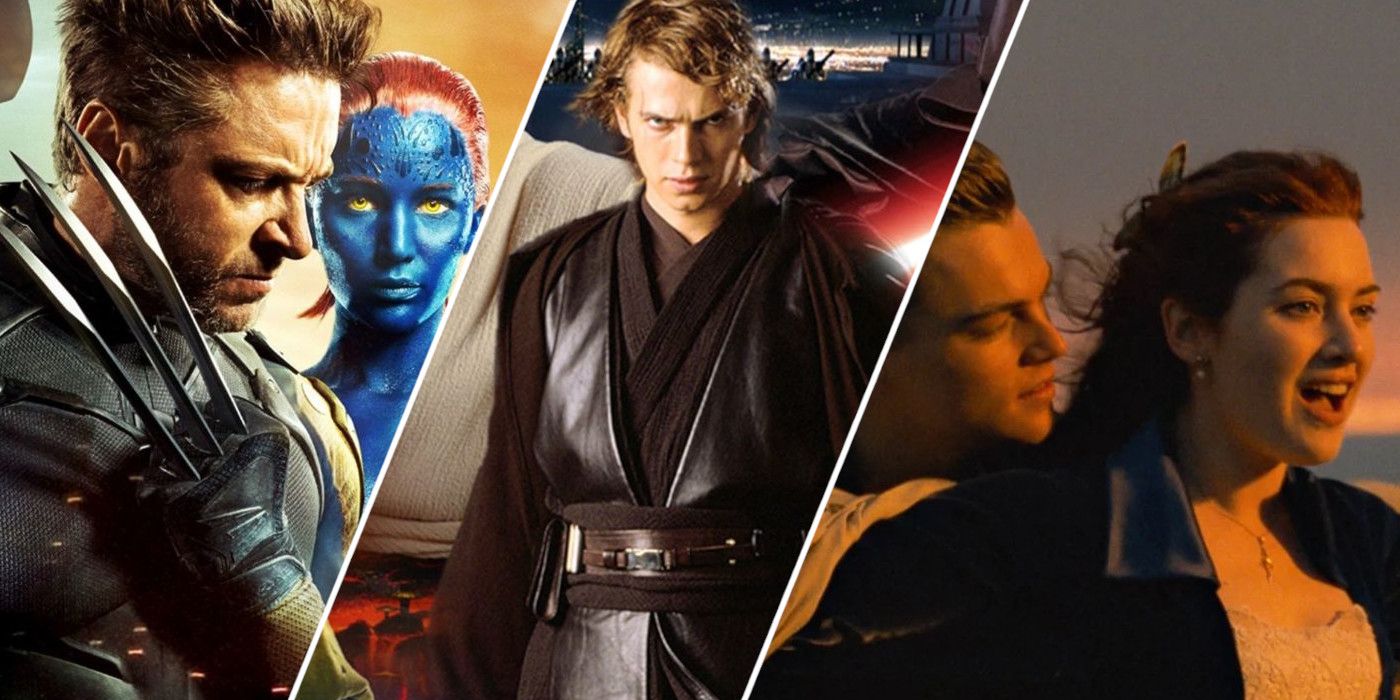 De izquierda a derecha: X-Men: Días del futuro pasado, Star Wars Episodio III: La venganza de los Sith, Titanic