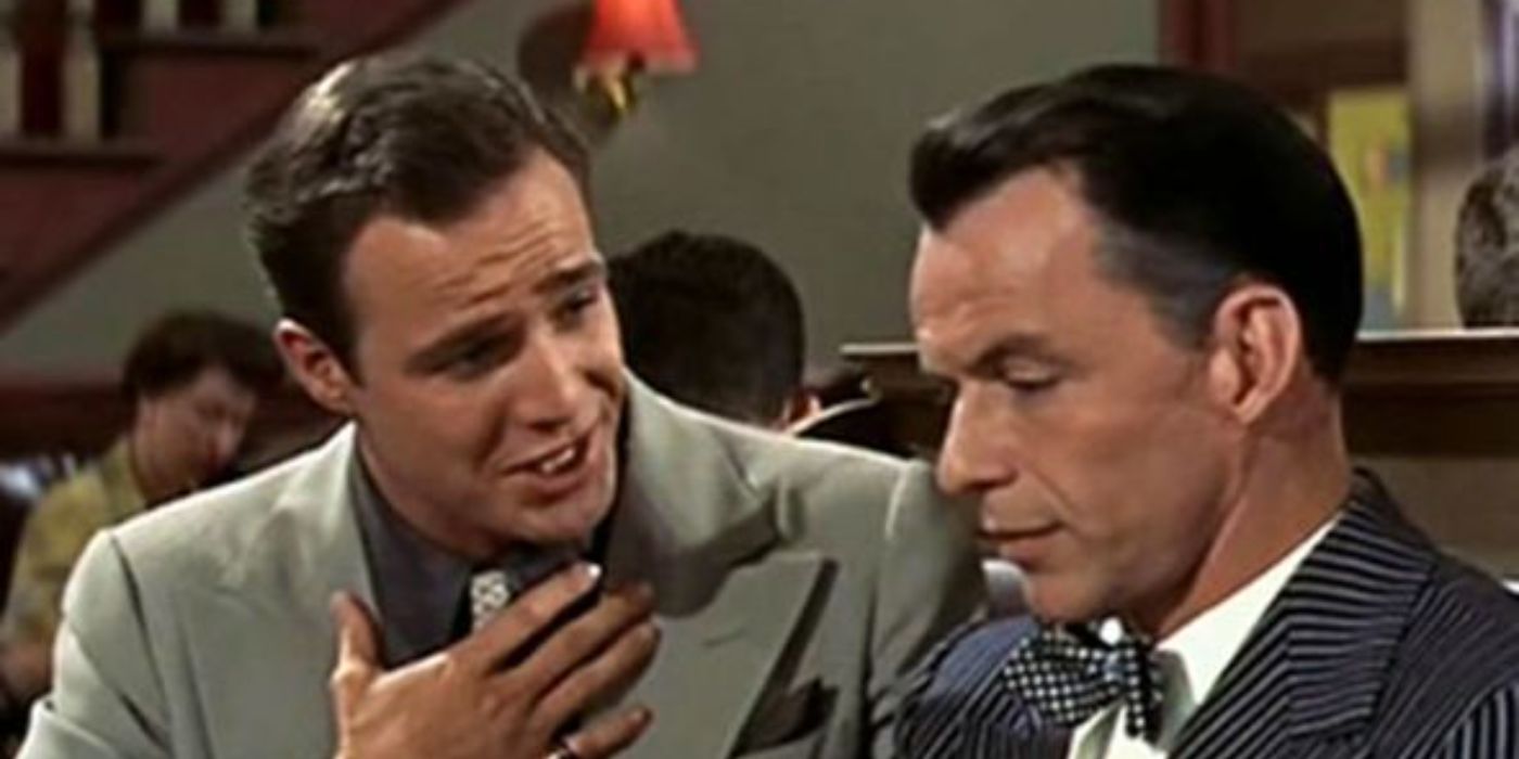 Marlon Brando and Frank Sinatra in Guys and Dolls