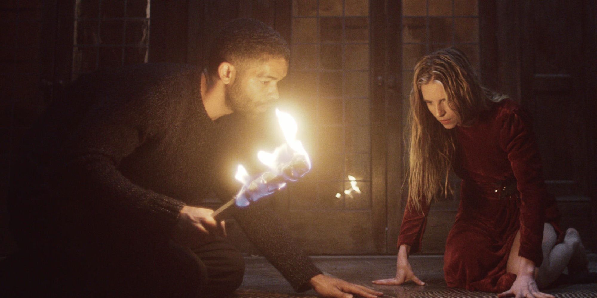 Brit Marling and Kingsley Ben-Adir in The OA