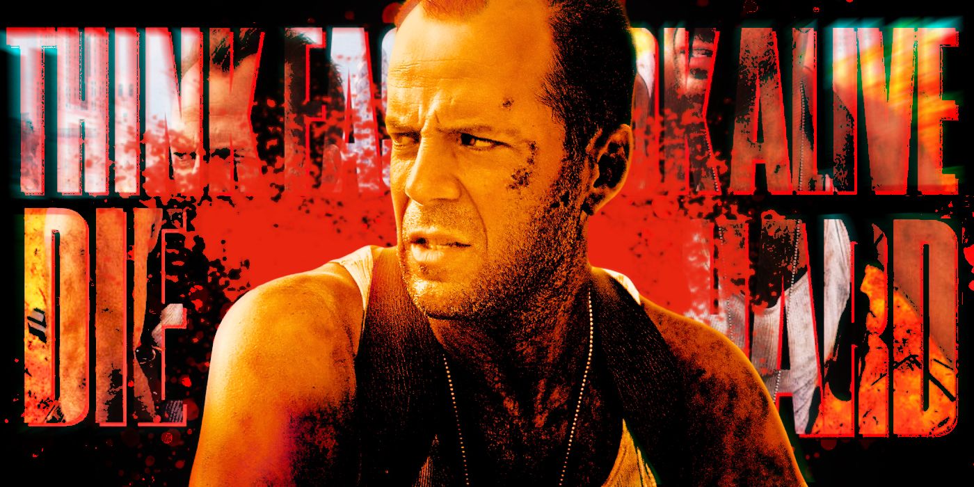 Custom image of Bruce Willis as John McClane from Die Hard With a Vengeance against a dark & bloody background