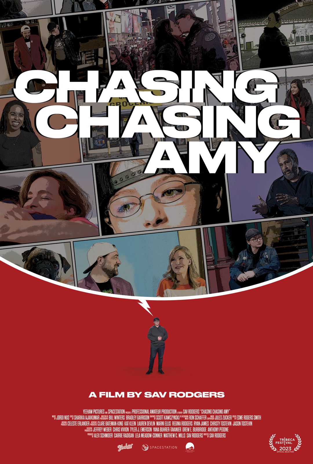 L’affiche « Chasing Chasing Amy » illustre le parcours de découverte de soi d’un homme