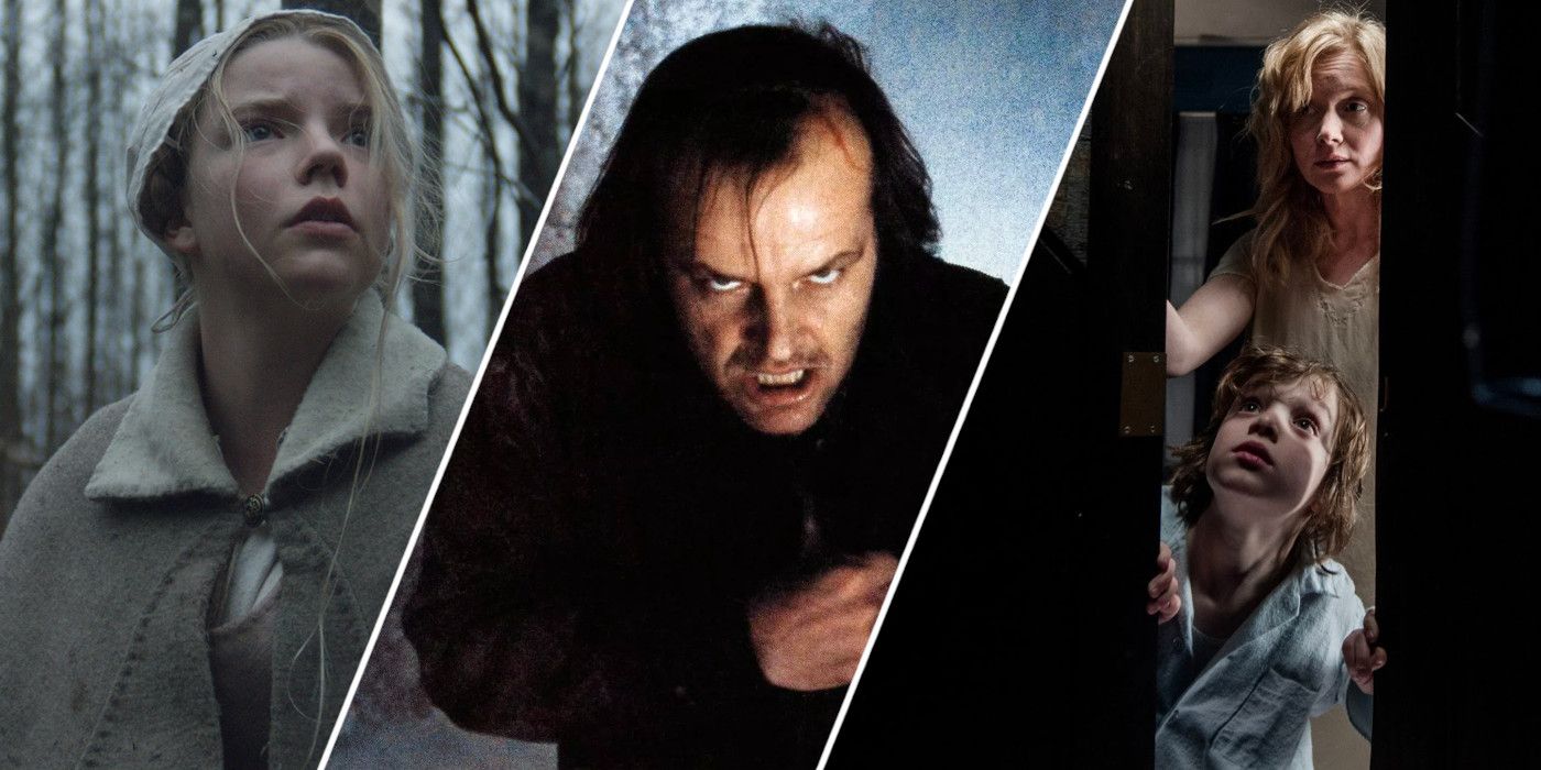 Characters from The Witch, The Shining, and The Babadook