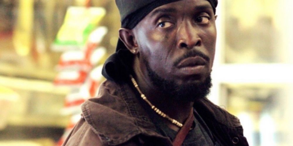 Michael Williams as Omar in The Wire looking angry.