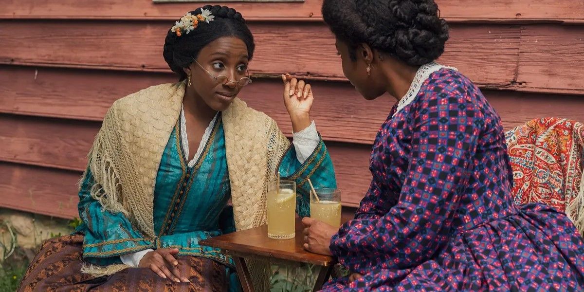 Ziwe and Amanda Warren as sojourners Truth and Betty in Dickinson