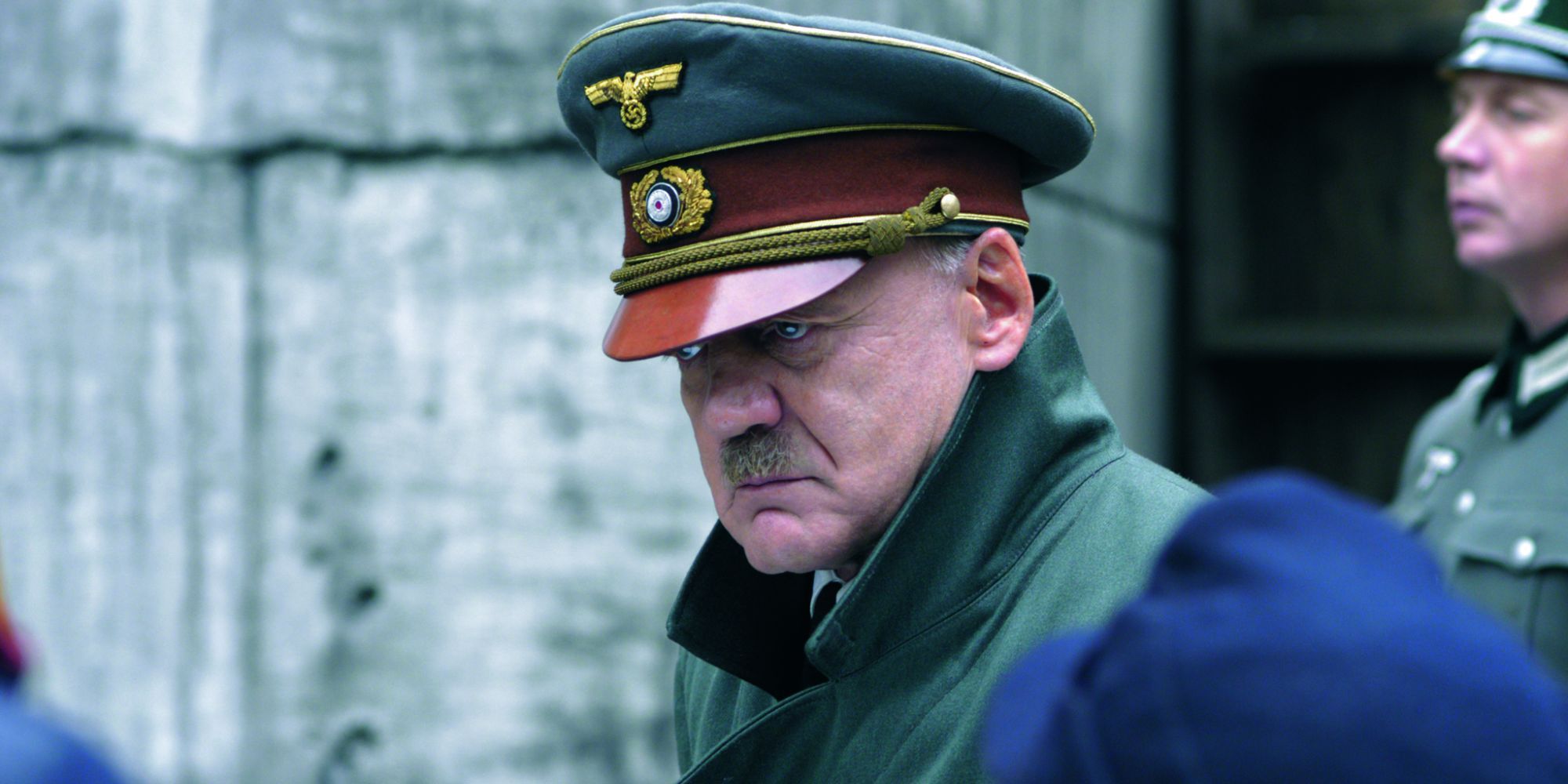 Bruno Ganz as Adolf Hitler looking grim in Downfall’ (2004)