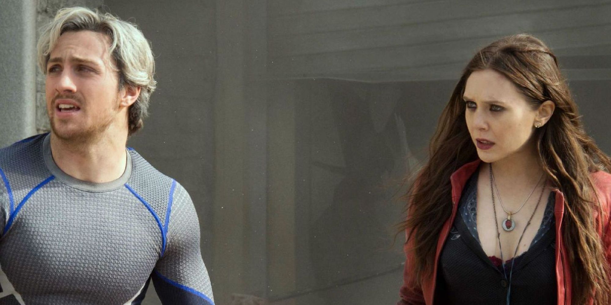 Elizabeth Olsen and Aaron Taylor Johnson in Avengers: Age of Ultron