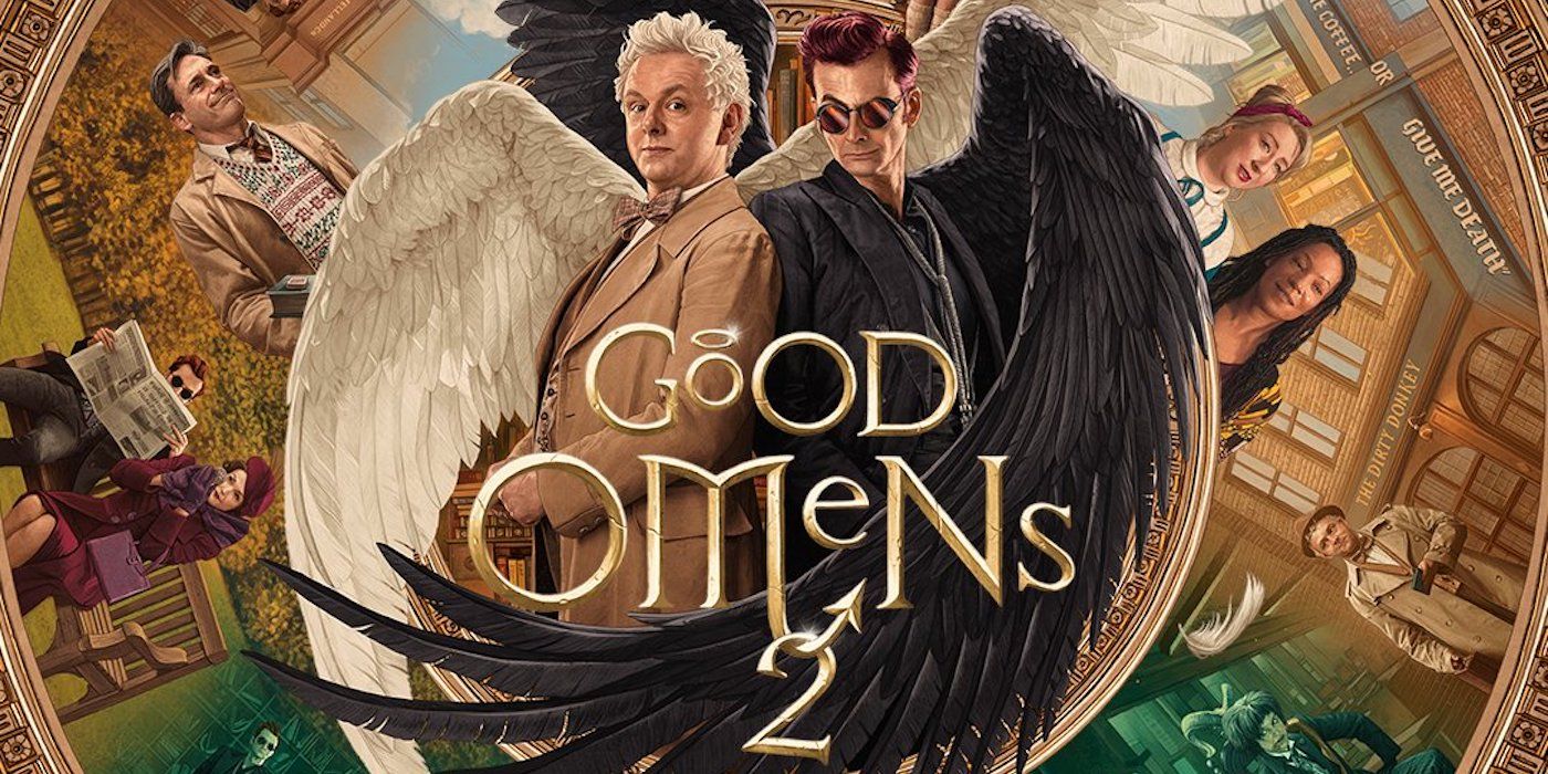 Good Omens Season 2 Poster Aziraphale And Crowley Are Up To No Good 7483
