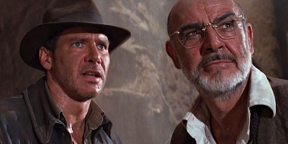 Harrison Ford and Sean Connery in The Last Crusade. 
