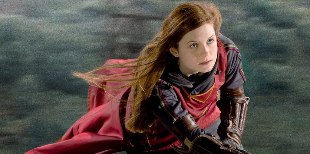 Ginny Weasley (Bonnie Wright) playing Quidditch