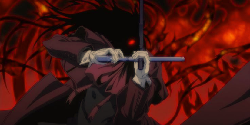Hellsing tenant des fusils dans l'anime éponyme