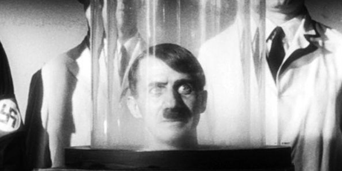 Hitler's head in a jar in They Saved Hitler's Brain