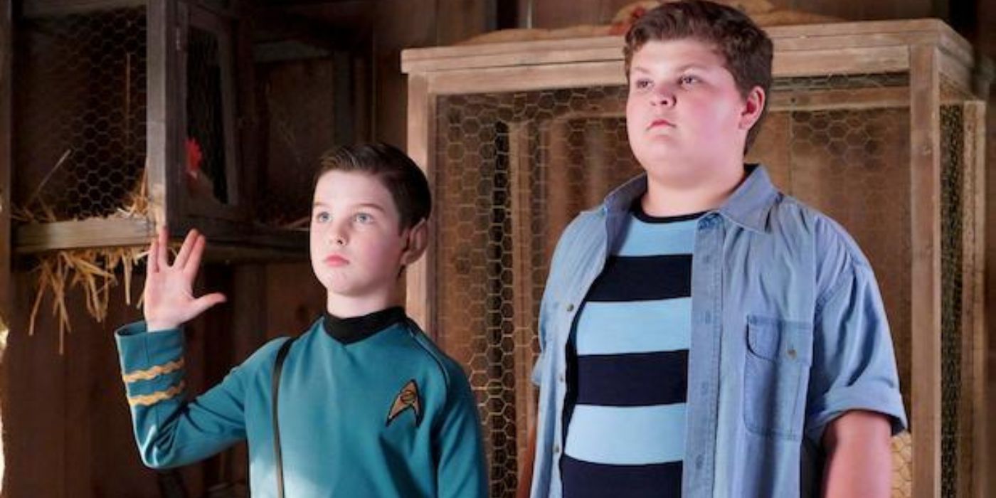 Iain Armitage and Wyatt McClure as Sheldon and Billy in Young Sheldon