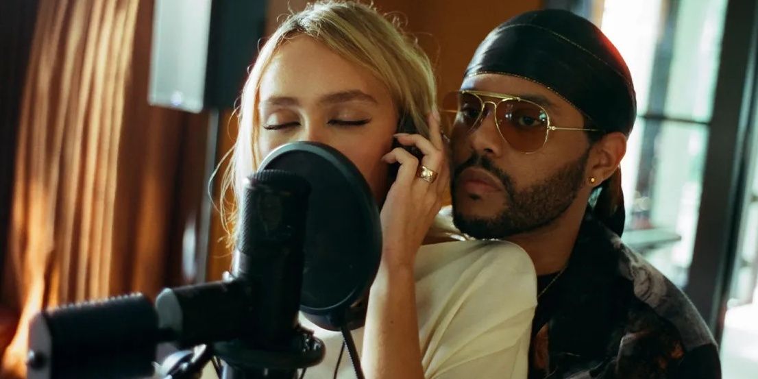 Lily-Rose Depp and Abel Tesfaye in 
