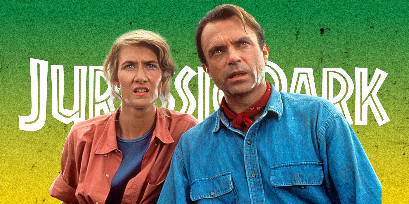 Laura Dern as Ellie and Sam Neill as Grant in Jurassic Park 
