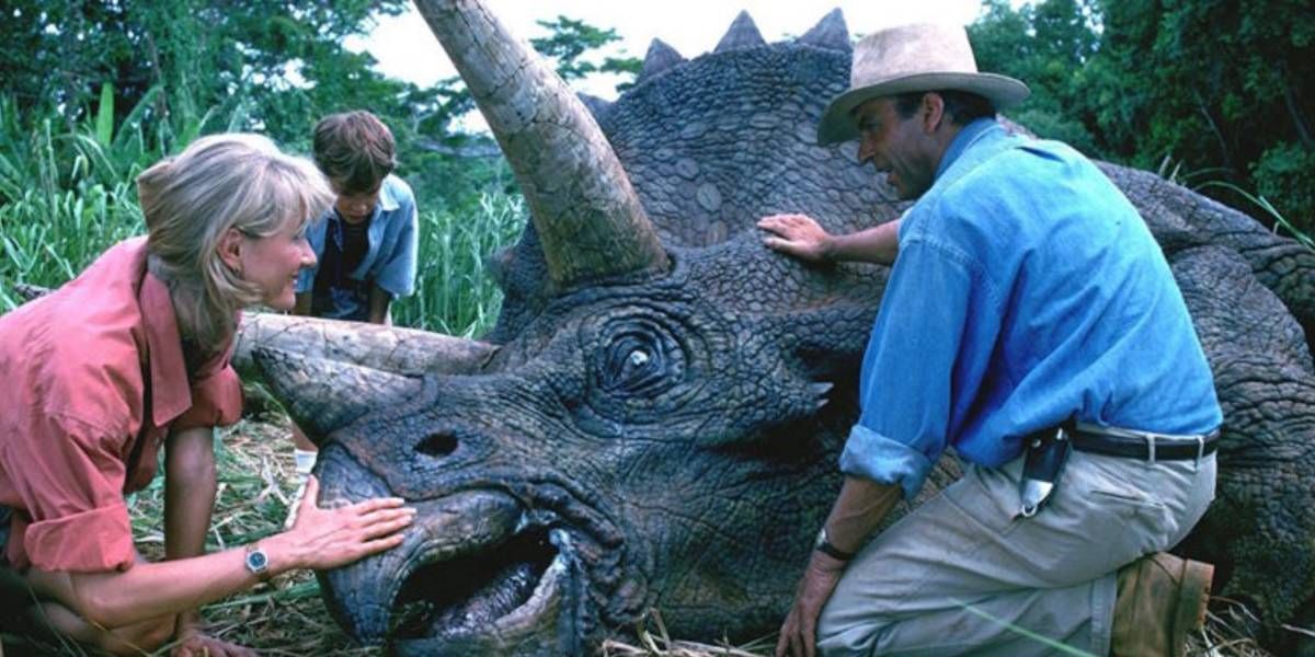 Laura Dern and Sam Neill in 'Jurassic Park'