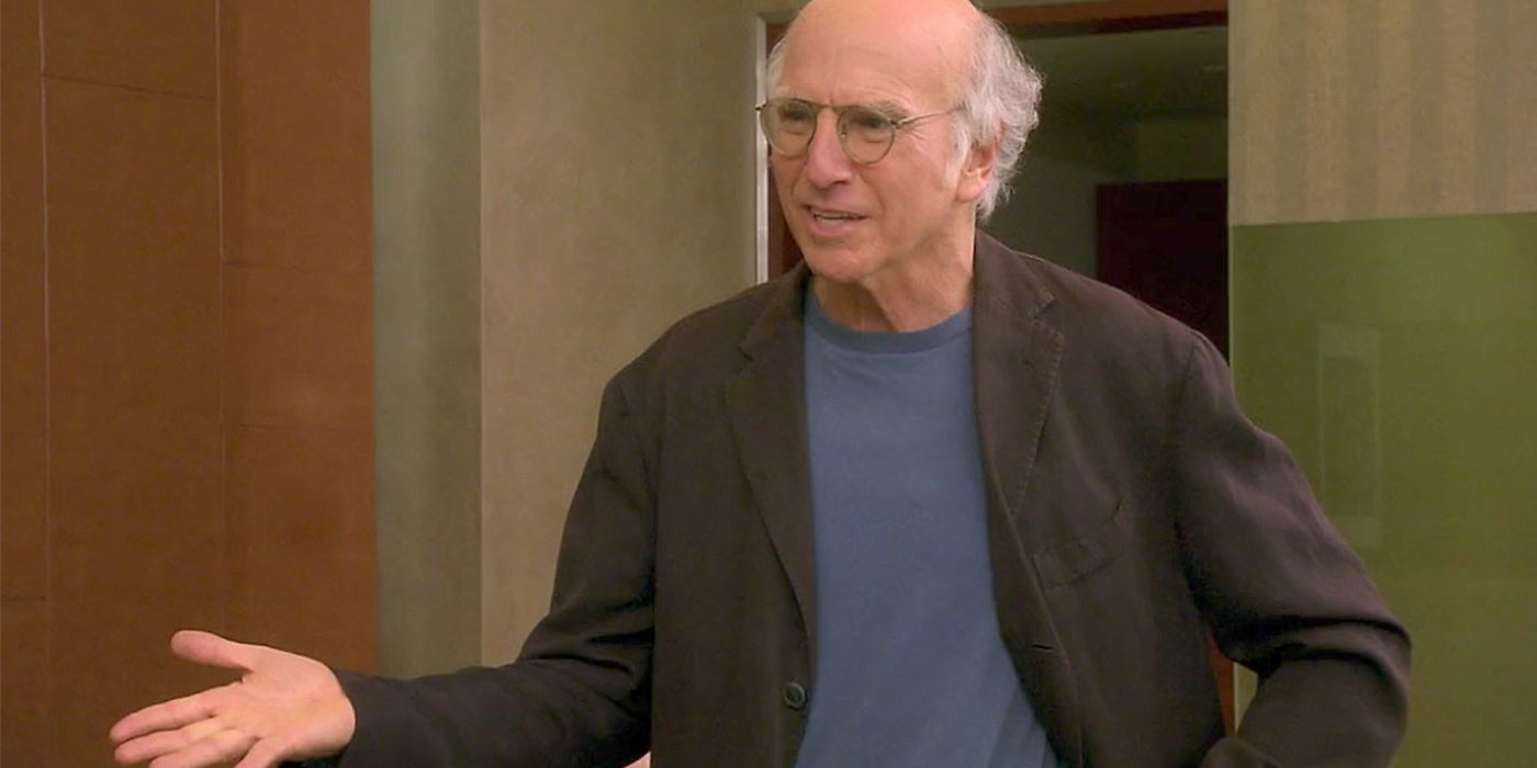 Larry David gesturing in annoyance on Curb Your Enthusiasm