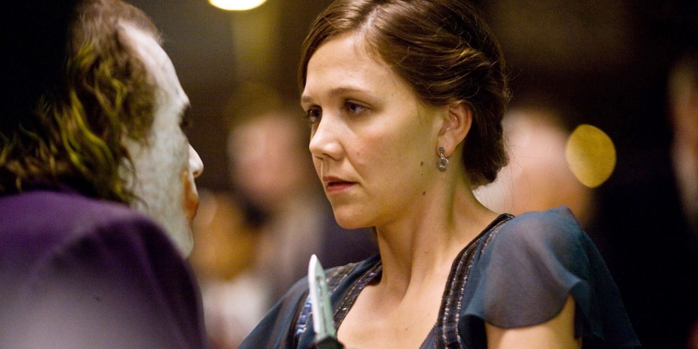 Maggie Gyllenhaal dans le rôle de Rachel Dawes dans The Dark Knight